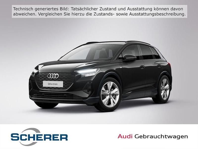 Mythosschwarz metallic (metallic) Gebraucht 2022 Audi Q4 e-tron Ambiente SUV | 28.880 € (Superpreis) - Bild 1/4