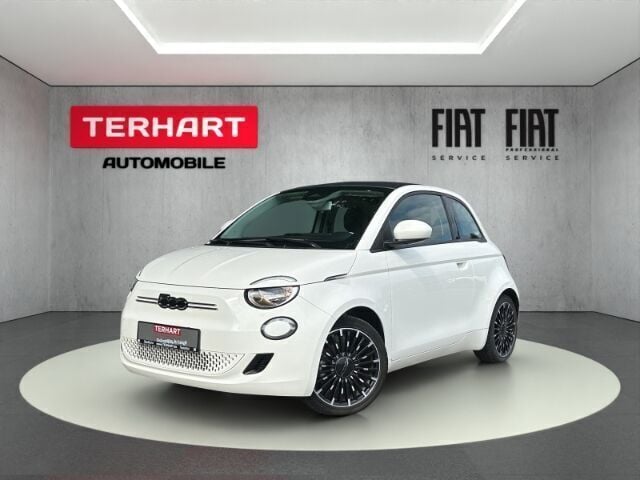 Arktis weiß) (weiss Gebraucht 2022 Fiat 500e Icon Cabrio | 21.487 € (Fairer Preis) - Bild 1/4