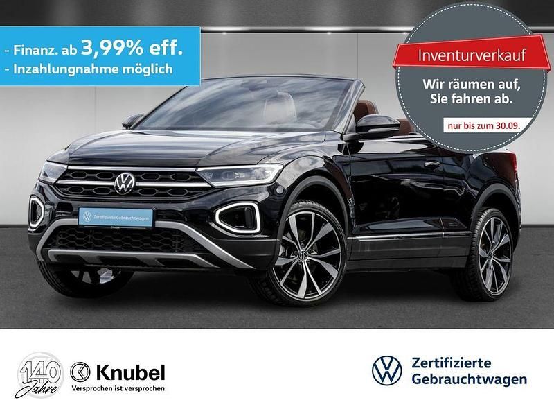 Schwarz Gebraucht 2022 VW T-Roc Cabriolet Style Cabrio | 30.450 € (Fairer Preis) - Bild 1/4