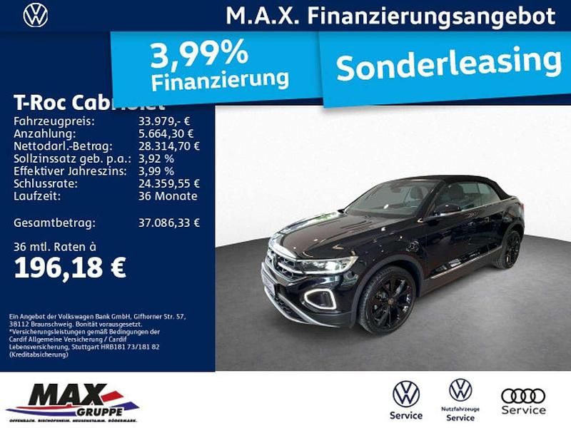 Deep black perleffekt Gebraucht 2024 VW T-Roc Cabriolet Style Cabrio | 33.979 € (Fairer Preis) - Bild 1/3