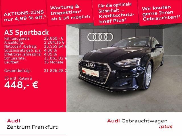 Gebraucht Audi A5 Sportback Basis 150 PS (110 kW) 2022 Schwarz Kleinwagen