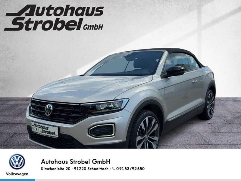 Ivory silver metallic (metallic) Gebraucht 2020 VW T-Roc Cabriolet Style Cabrio | 24.990 € (Teuer) - Bild 1/3