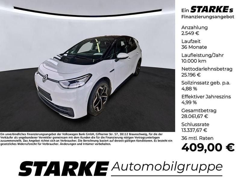 Gebraucht VW ID.3 Pro 150 kW (204 PS) 2021 Gletscherweiß metallic Kleinwagen