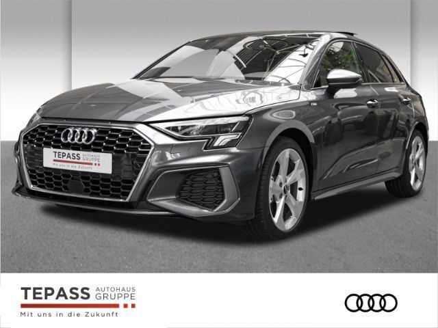 Grau Gebraucht 2024 Audi A3 Sportback S-Line Limousine | 37.980 € (Fairer Preis) - Bild 1/4