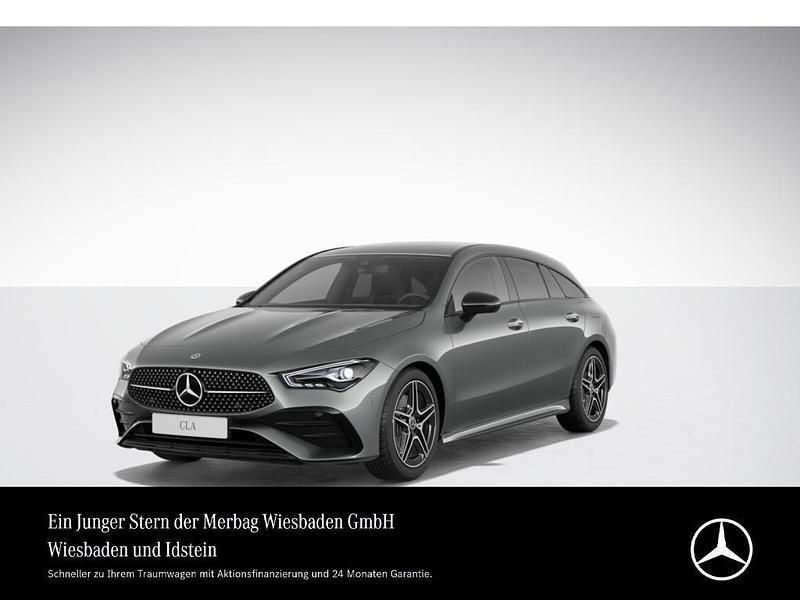 Mountain grau Gebraucht 2024 Mercedes CLA200 Shooting Brake AMG Line Premium Kombi | 35.390 € (Teuer) - Bild 1/4