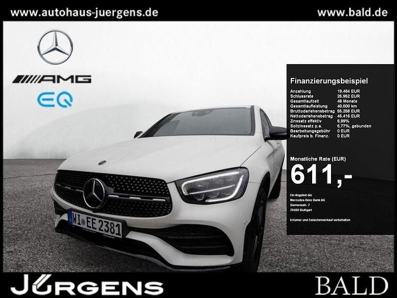 Weiss manufaktur diamantweiss bright Gebraucht 2024 Mercedes GLC300e AMG Coupé | 62.780 € (Superpreis) - Bild 1/4
