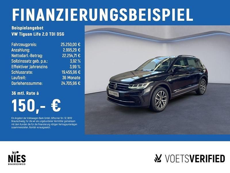 Gebraucht VW Tiguan Life 150 PS (110 kW) 2022 Schwarz SUV