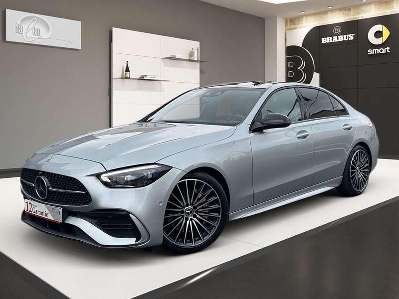 Hightechsilber metallic Gebraucht 2021 Mercedes C300 AMG line Limousine | 34.788 € (Teuer) - Bild 1/4