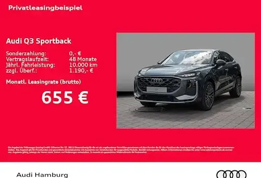 Neu Audi Q3 Sportback Basis 204 PS (150 kW) 2026 Grau SUV