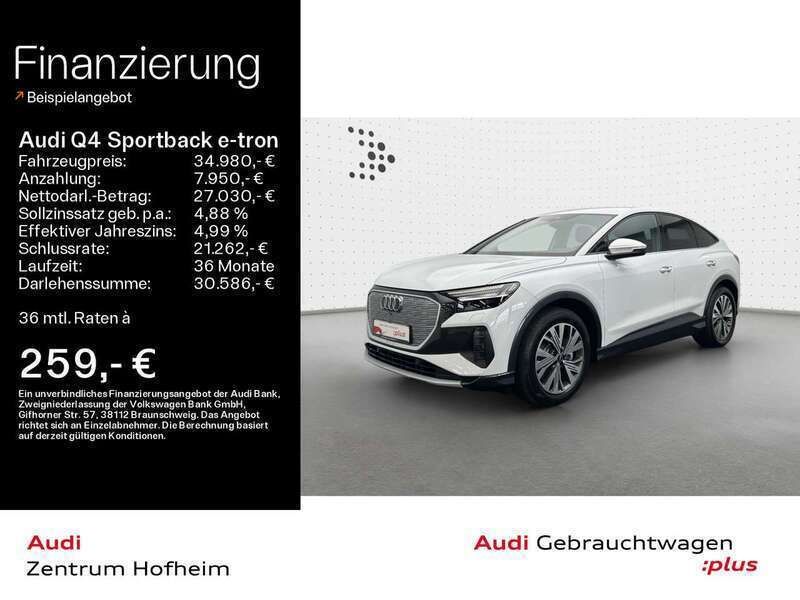 Gletscherweiß metallic Gebraucht 2022 Audi Q4 e-tron Advanced SUV | 34.980 € (Guter Preis) - Bild 1/4