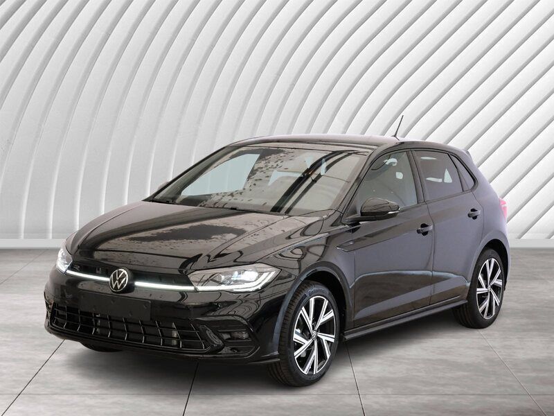 Schwarz (deep black perleffekt) Gebraucht 2024 VW Polo R-line Limousine | 29.990 € (Teuer) - Bild 1/4