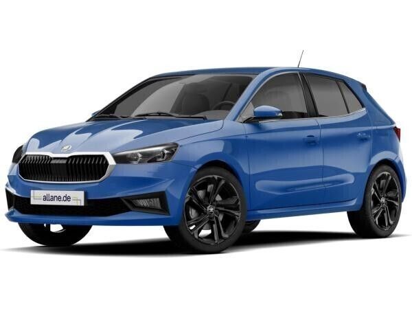 Blau Neu 2024 Skoda Fabia Essence Limousine | 15.425 € (Superpreis) - Bild 1/3