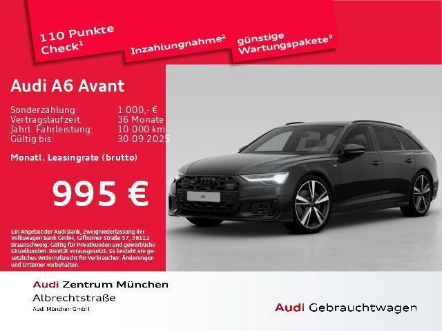 Mythosschwarz metallic Gebraucht 2025 Audi A6 S-Line Kombi | 75.201 € - Bild 1/2