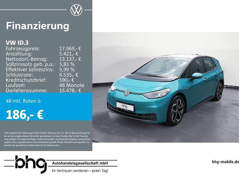 Blau Gebraucht 2021 VW ID.3 Pure Kleinwagen | 17.390 € (Fairer Preis) - Bild 1/4