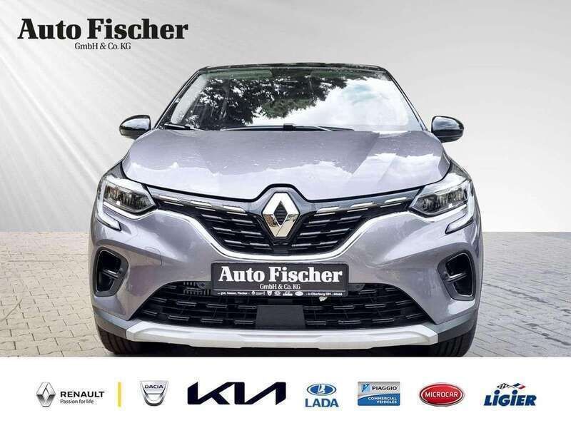 Stahlgrau/schwarz Gebraucht 2022 Renault Captur Intens SUV | 23.990 € - Bild 1/4