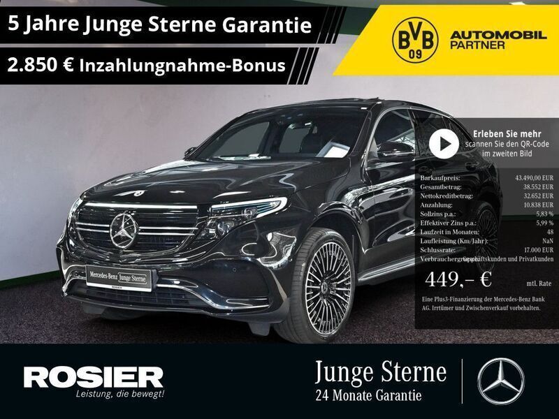 Schwarz / obsidianschwarz Gebraucht 2022 Mercedes EQC400 AMG line SUV | 43.490 € (Fairer Preis) - Bild 1/4