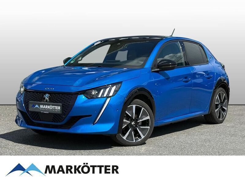 Blau Gebraucht 2021 Peugeot e-208 GT Kleinwagen | 18.350 € (Fairer Preis) - Bild 1/4