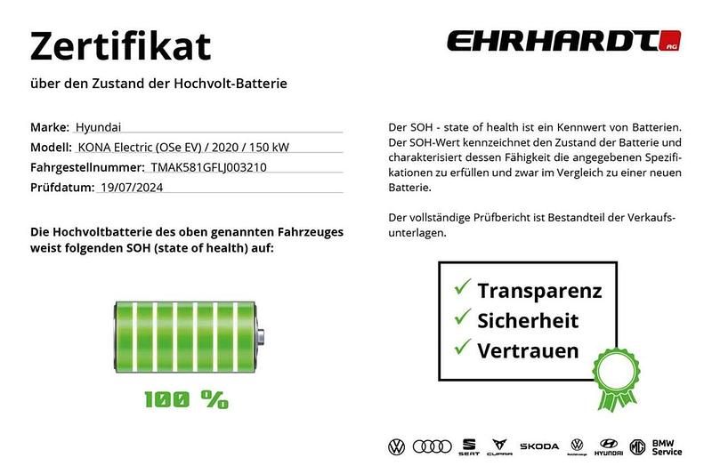 Gebraucht Hyundai Kona Premium 100 kW (136 PS) 2020 Weiß SUV