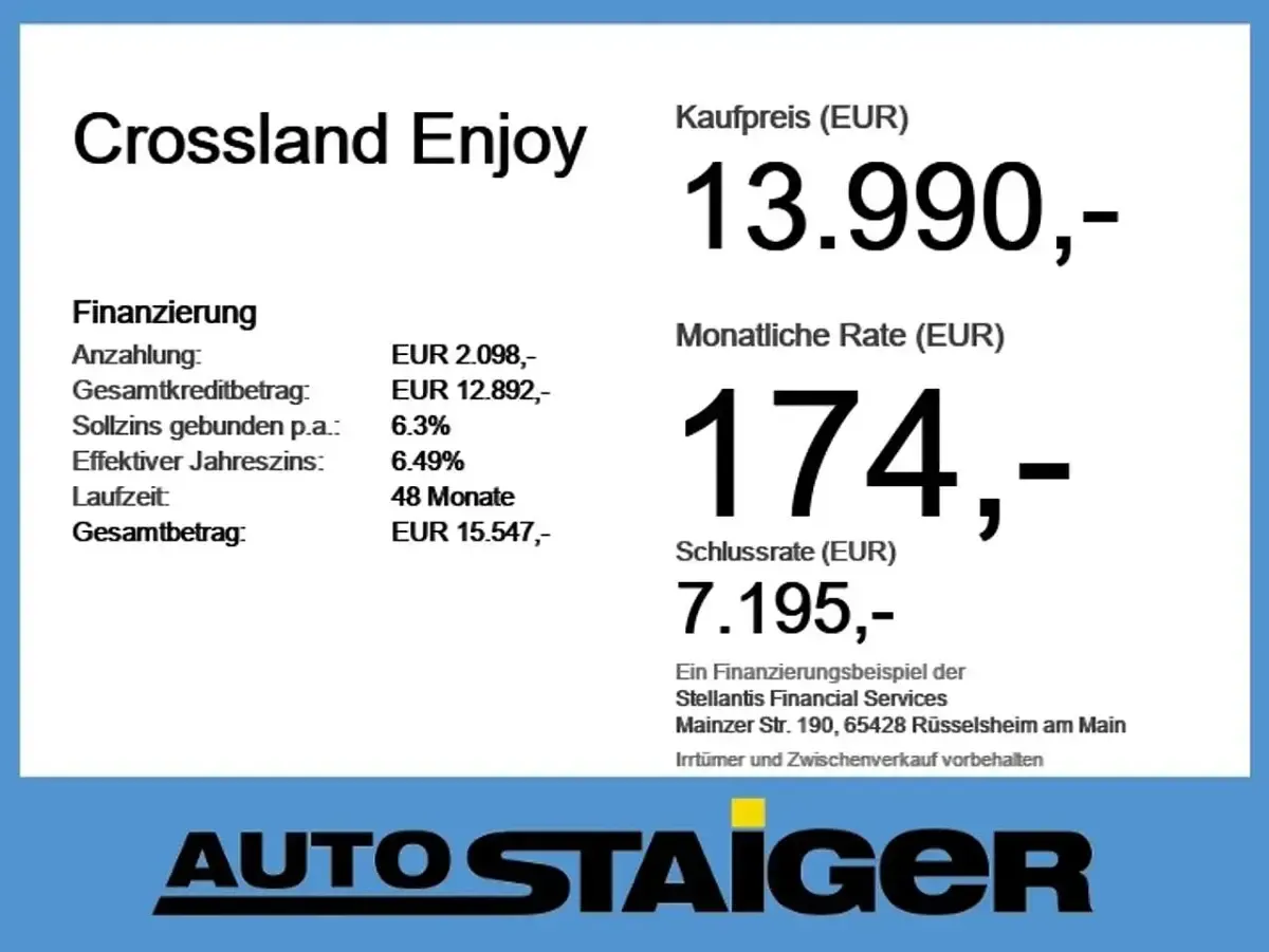 Gebraucht Opel Crossland Enjoy 110 PS (80 kW) 2024 Lackierung aluminiumgrau/meta SUV