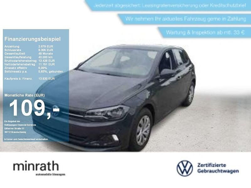 Grau Gebraucht 2021 VW Polo Comfortline Kleinwagen | 13.680 € (Guter Preis) - Bild 1/4