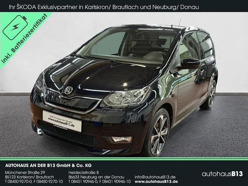 Deepschwarz perleffekt Gebraucht 2021 Skoda Citigo-e IV Best of Kleinwagen | 13.990 € (Fairer Preis) - Bild 1/4