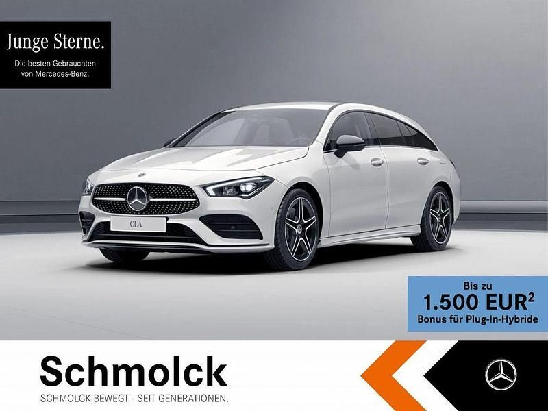 Weiß Gebraucht 2023 Mercedes CLA250e Shooting Brake AMG Kombi | 31.900 € (Etwas zu teuer) - Bild 1/4