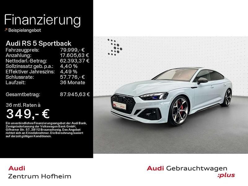 Kumulusblau uni Gebraucht 2024 Audi RS5 Competition Limousine | 79.999 € (Teuer) - Bild 1/4