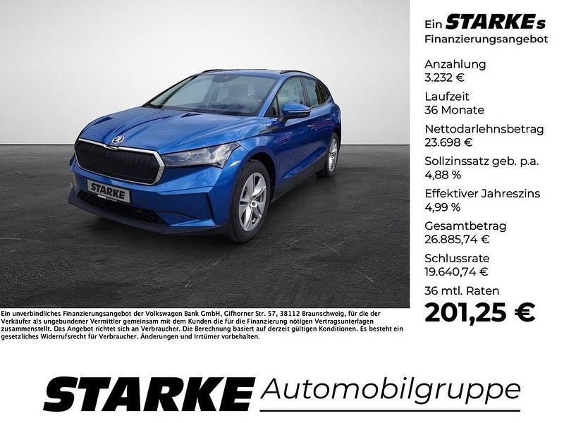 Raceblau metallic Gebraucht 2022 Skoda Enyaq iV Suite SUV | 26.930 € (Guter Preis) - Bild 1/4