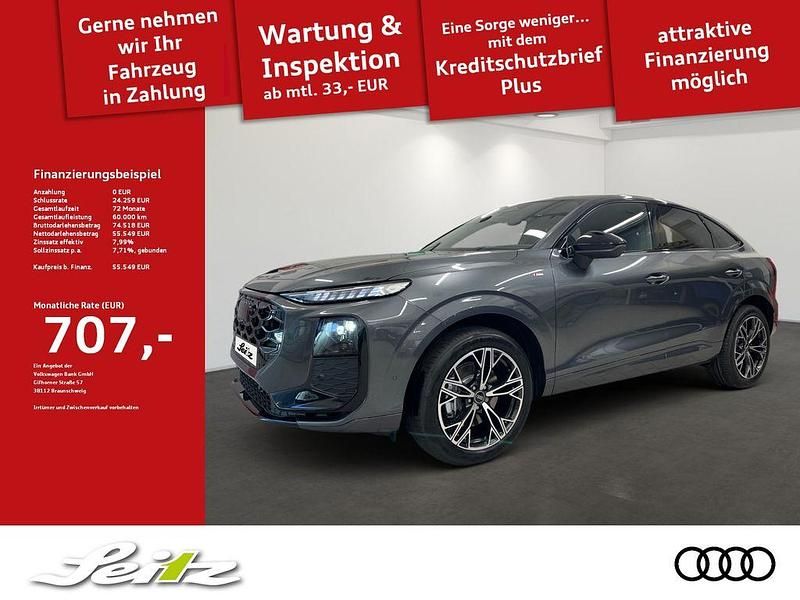 Grau Neu 2025 Audi Q3 Sportback Sport SUV | 55.549 € (Teuer) - Bild 1/3