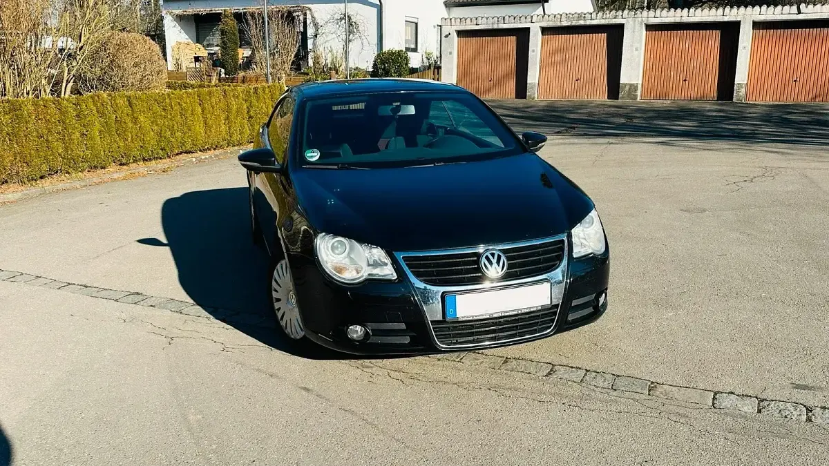 Brugt VW Eos 122 HK (89 kW) 2008 Sort Cabriolet