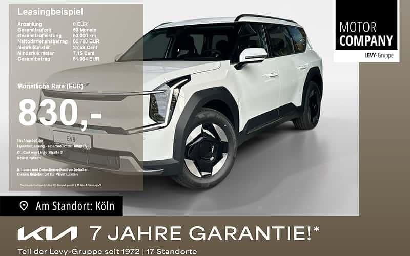 Snow white pearl Neu 2025 Kia EV9 Air SUV | 56.780 € (Fairer Preis) - Bild 1/4