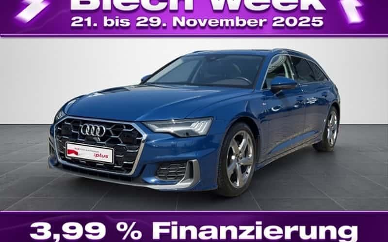 Ascariblau metallic Gebraucht 2024 Audi A6 S-Line Kombi | 41.840 € (Fairer Preis) - Bild 1/4