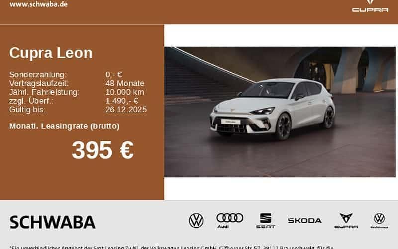 Weiß Neu 2025 Cupra Leon Limousine | 39.950 € (Teuer) - Bild 1/4