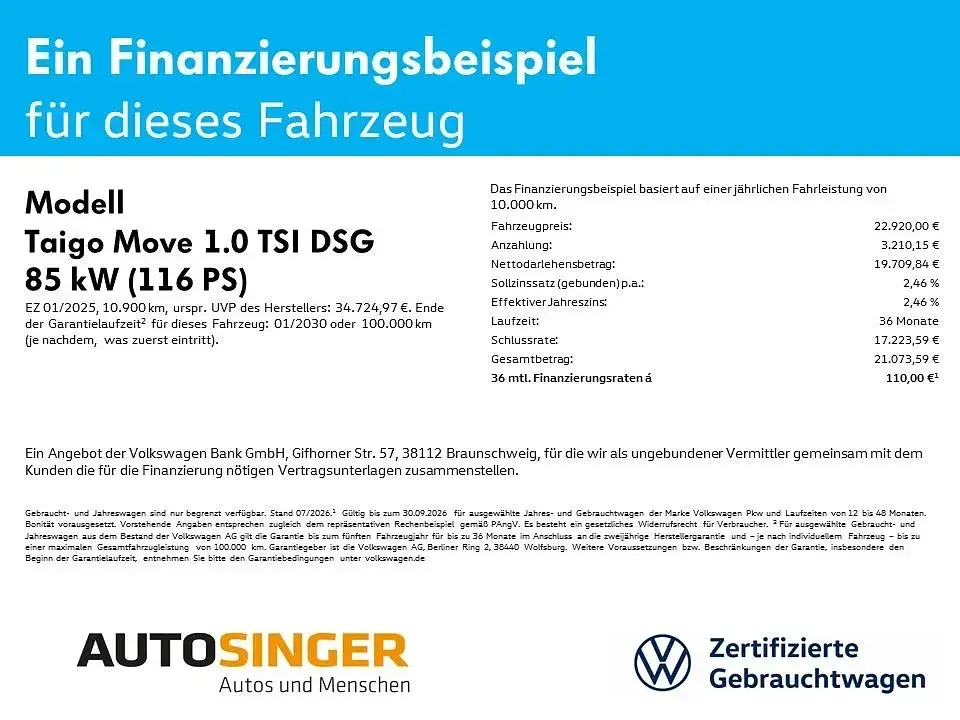 Gebraucht VW Taigo R 116 PS (85 kW) 2025 Reef blue metallic SUV