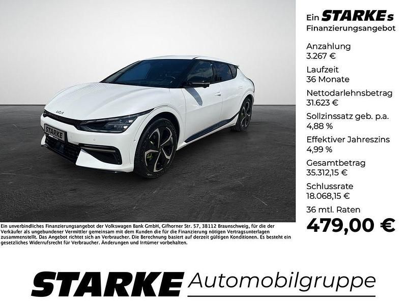 Weiß (snow white pearl) Gebraucht 2022 Kia EV6 GT-Line SUV | 34.890 € (Fairer Preis) - Bild 1/4