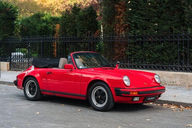 Rot Gebraucht 1986 Porsche 911 Carrera Cabriolet Cabrio | 59.990 € - Bild 1/4