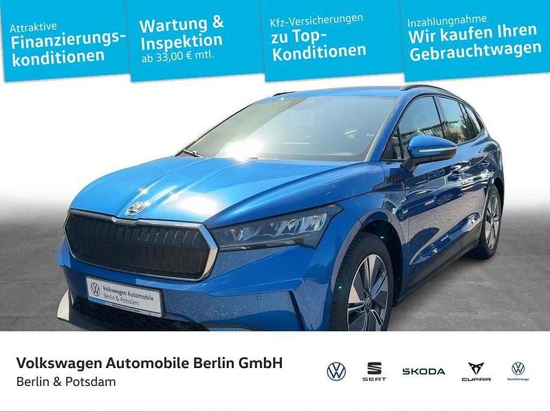 Raceblau metallic Gebraucht 2021 Skoda Enyaq iV Loft SUV | 26.550 € (Guter Preis) - Bild 1/4