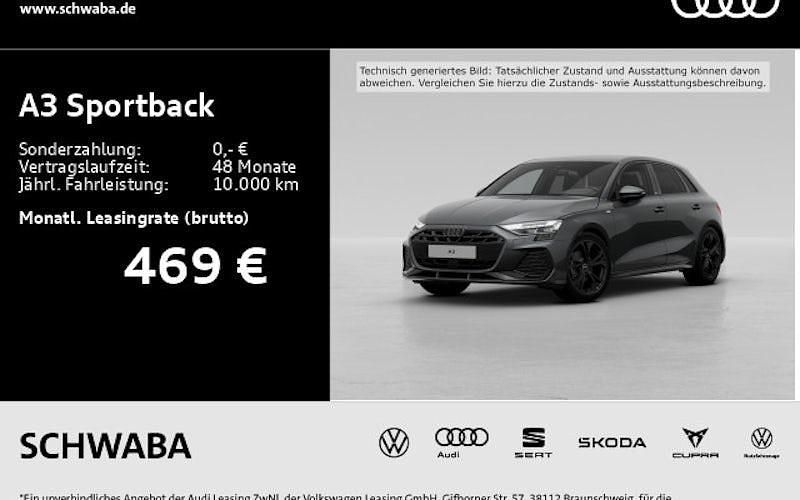 Grau Neu 2025 Audi A3 Sportback S-Line Limousine | 42.890 € (Fairer Preis) - Bild 1/4