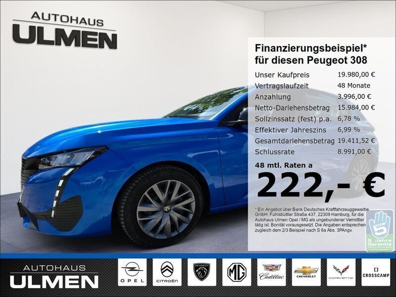 Blau Gebraucht 2022 Peugeot 308 Active Limousine | 19.980 € (Fairer Preis) - Bild 1/4