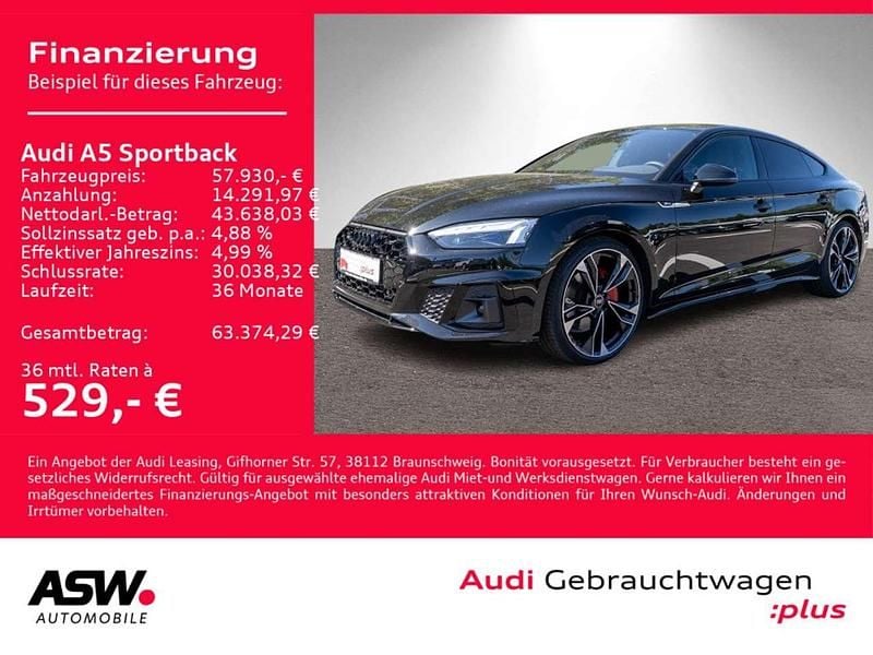 Mythosschwarz metallic Gebraucht 2025 Audi A5 S-Line Coupé | 57.930 € (Fairer Preis) - Bild 1/4