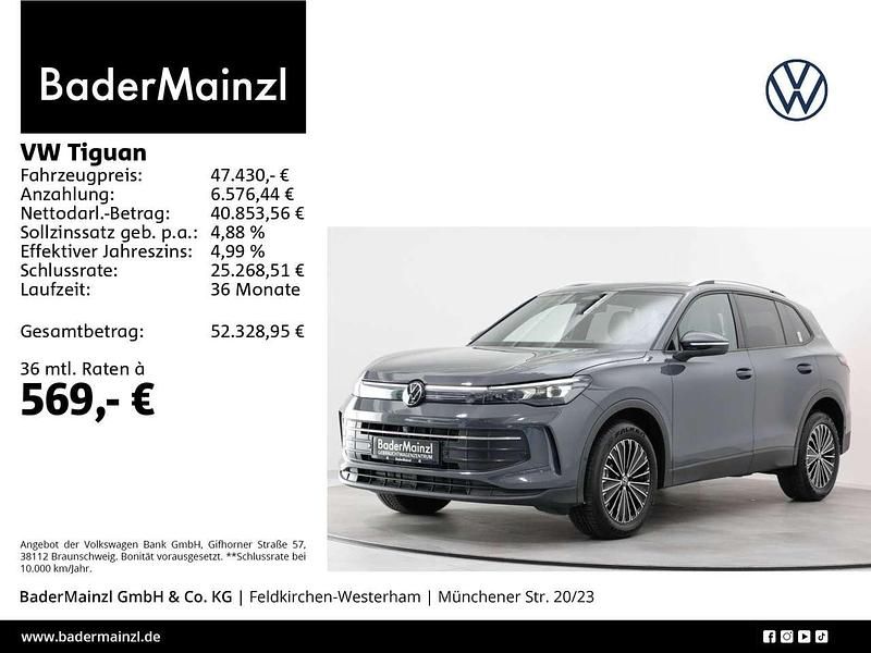 Delfingrau metallic Gebraucht 2025 VW Tiguan Goal SUV | 47.430 € (Superpreis) - Bild 1/3