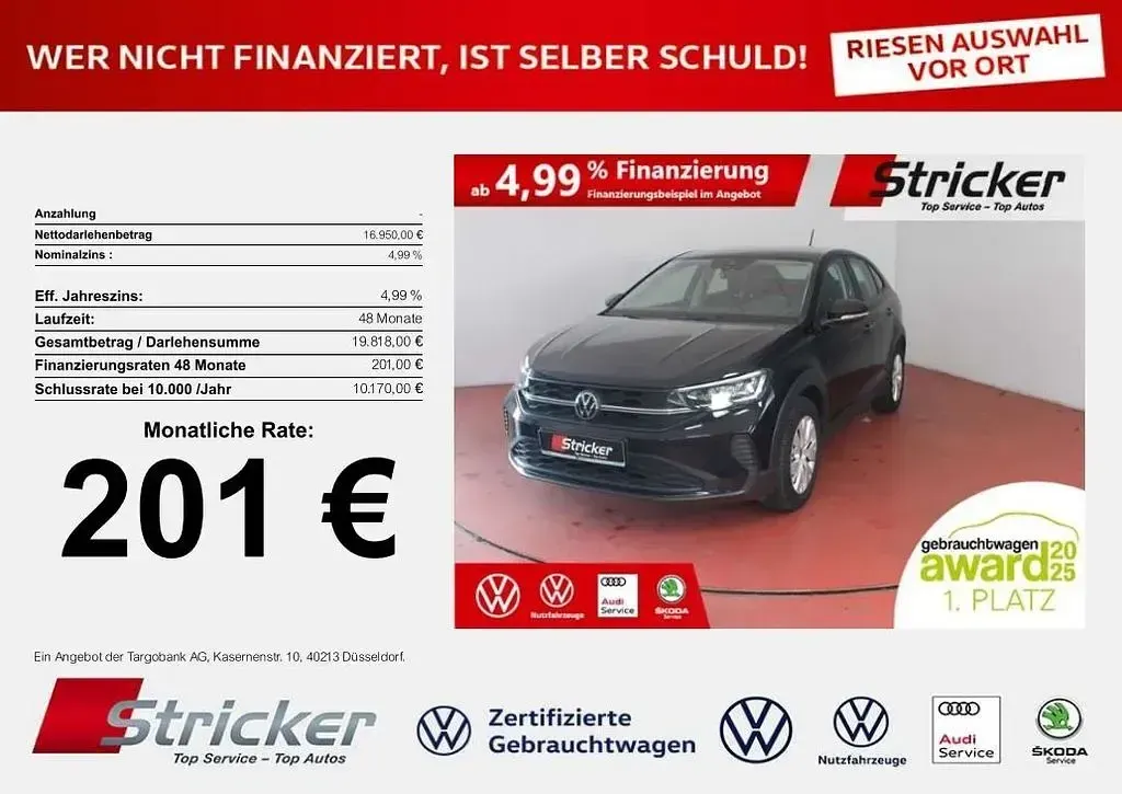 Gebraucht VW Taigo 95 PS (69 kW) 2023 Schwarz SUV