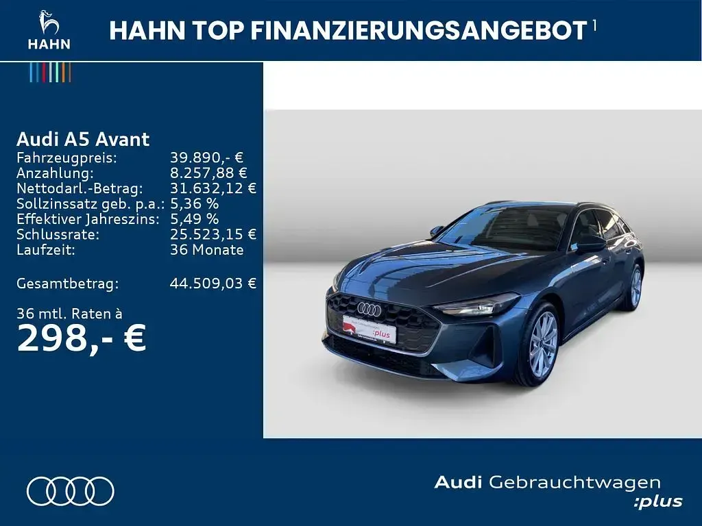 Gebraucht Audi A5 Sport 204 PS (150 kW) 2025 Horizontblau metallic Kombi