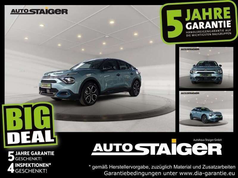 Lackierung olbia blau/typ aussenver Gebraucht 2022 Citroën e-C4 Feel Limousine | 18.774 € (Superpreis) - Bild 1/4