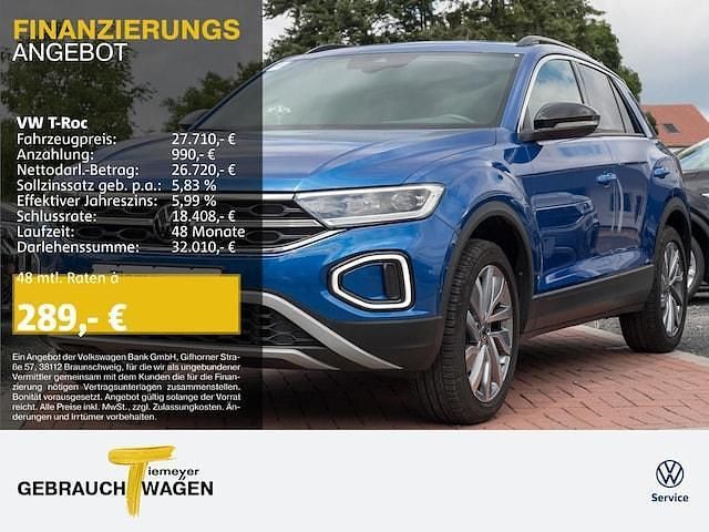 Blau Gebraucht 2024 VW T-Roc Move SUV | 27.710 € (Guter Preis) - Bild 1/3