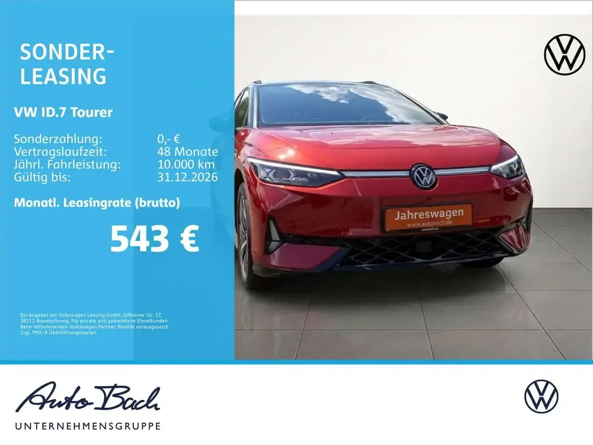 Gebraucht VW ID.7 GTX 250 kW (340 PS) 2025 Kings red metallic/schwarz Kombi