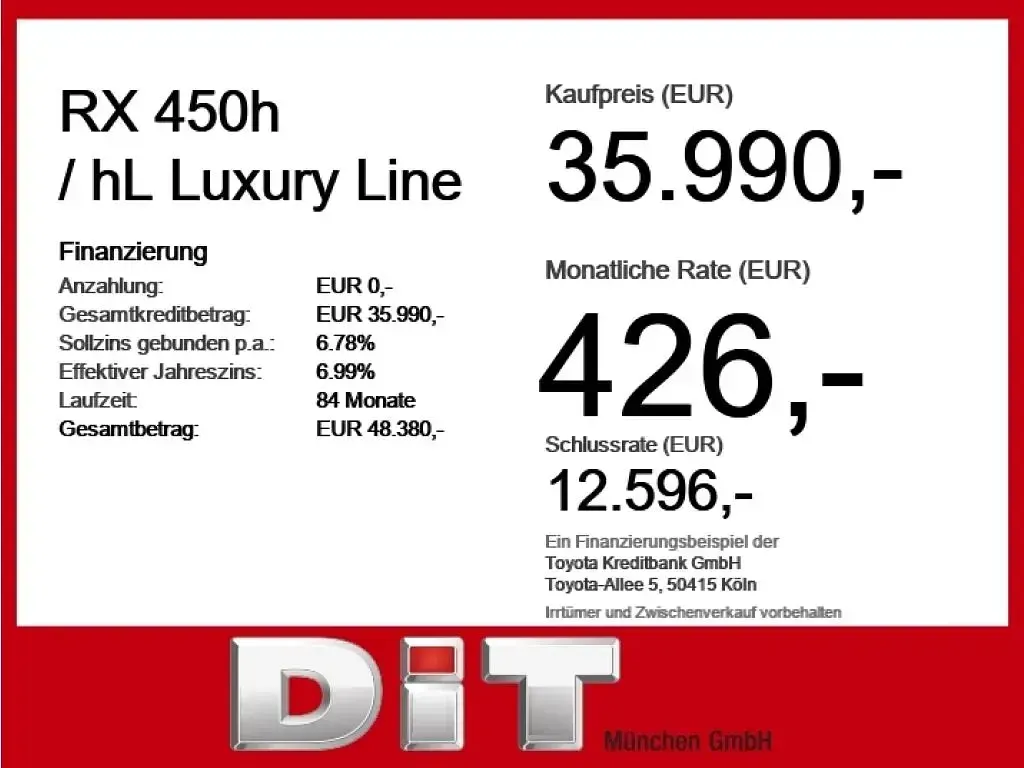 Gebraucht Lexus RX450h Luxury Line 313 PS (230 kW) 2019 Graphite black (metallic) SUV