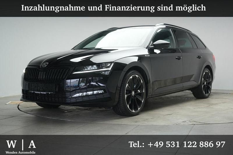 Schwarz Gebraucht 2022 Skoda Superb SportLine Kombi | 31.400 € (Teuer) - Bild 1/4