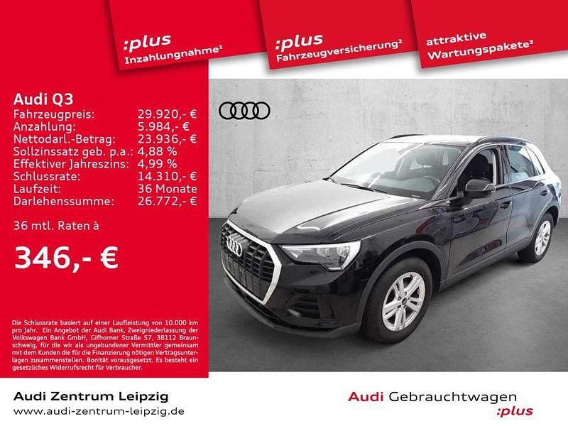 Mythosschwarz metallic Gebraucht 2022 Audi Q3 Comfort SUV | 29.920 € (Guter Preis) - Bild 1/3