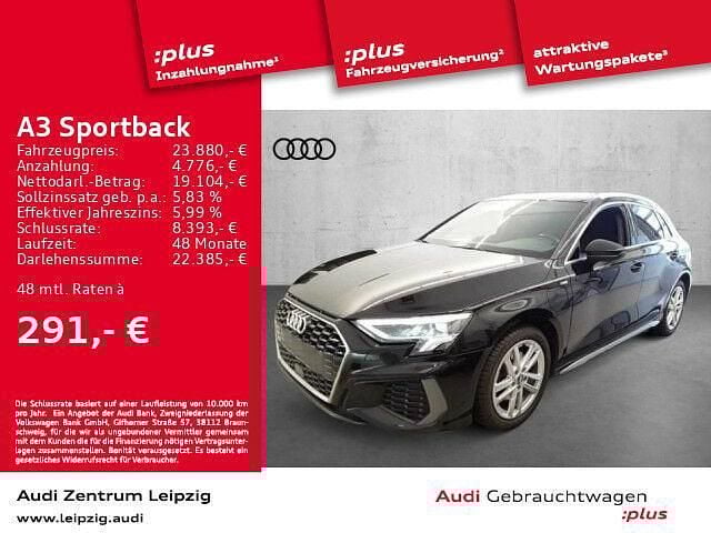 Schwarz Gebraucht 2021 Audi A3 S-Line Limousine | 23.880 € (Etwas zu teuer) - Bild 1/1